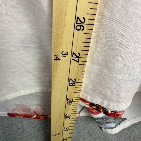 Lane Bryant belted peplum style top red floral size 24 preowned - Picture 7 of 10